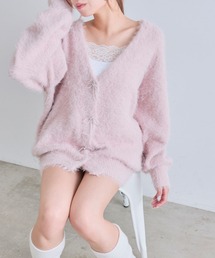 OLIVE des OLIVE | melty ribbon long knit(カーディガン/ボレロ)