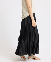 IENA | レザーライクサテンプリーツスカート(スカート)