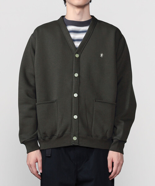 GYMPHLEX（ジムフレックス）の「Gymphlex | スウェット Vネックカーディガン MEN（カーディガン/ボレロ・メンズ・グレー/チャコール・L/M）」の10枚目の写真