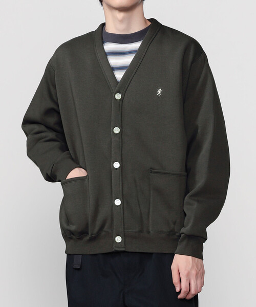 GYMPHLEX（ジムフレックス）の「Gymphlex | スウェット Vネックカーディガン MEN（カーディガン/ボレロ・メンズ・グレー/チャコール・L/M）」の2枚目の写真