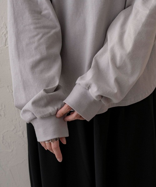 NOAHL(ノアル)の「【NOAHL】Uネック2wayロンT(Tシャツ/カットソー・レディース・チャコール/ブルーグレー/ベージュ・FREE)」の18枚目の写真