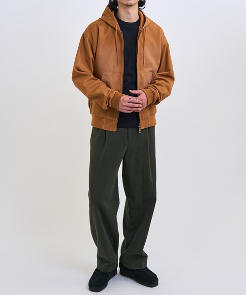 セール】【MAGASIN DE MODE Brew】ウォッシュ加工ダックZIPパーカー