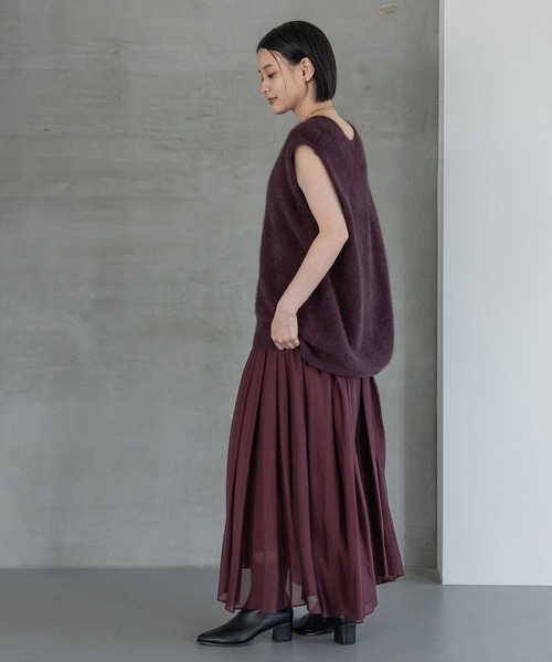 A part by（アパートバイ）の「イレヘムフレアスカート（スカート・レディース・ボルドー/アイボリー/ブラック/ブルー・MEDIUM/SMALL）」の16枚目の写真