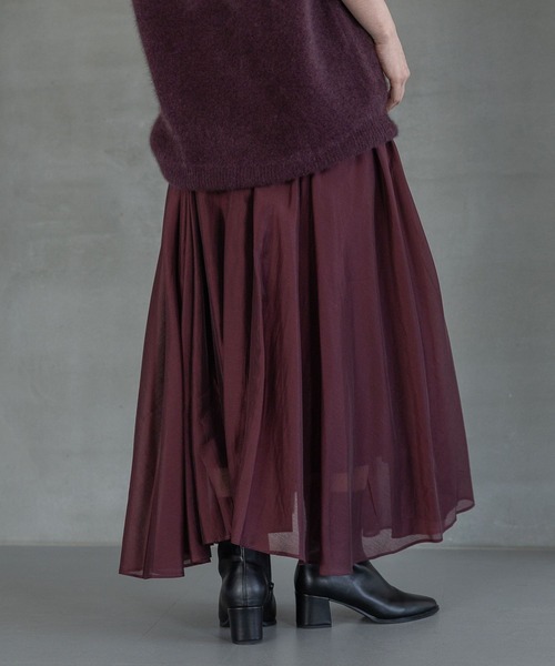 A part by（アパートバイ）の「イレヘムフレアスカート（スカート・レディース・ボルドー/アイボリー/ブラック/ブルー・MEDIUM/SMALL）」の19枚目の写真