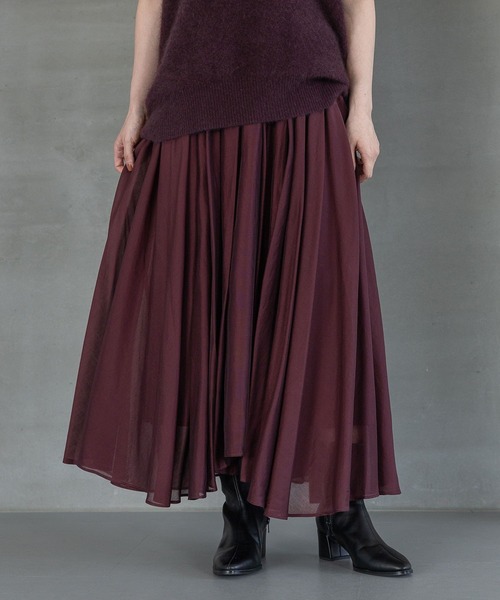 A part by（アパートバイ）の「イレヘムフレアスカート（スカート・レディース・ボルドー/アイボリー/ブラック/ブルー・MEDIUM/SMALL）」の21枚目の写真