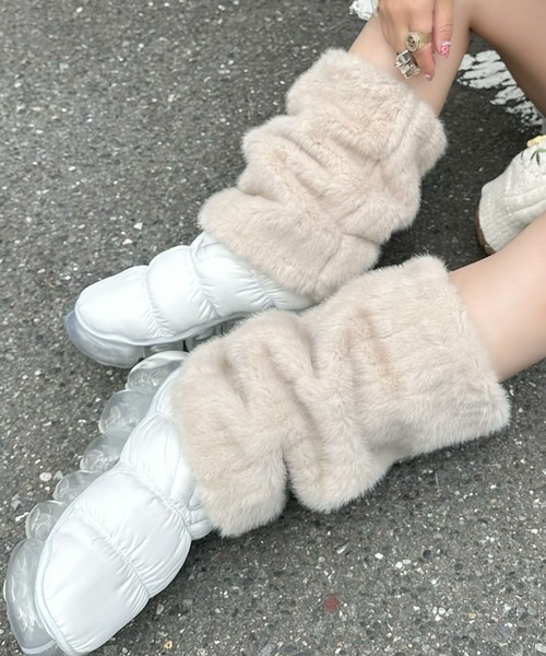 ベロニクブランキーノレッグウォーマー QOOZAセレクト / ［Broken bone］スカルメッシュレッグウォーマー