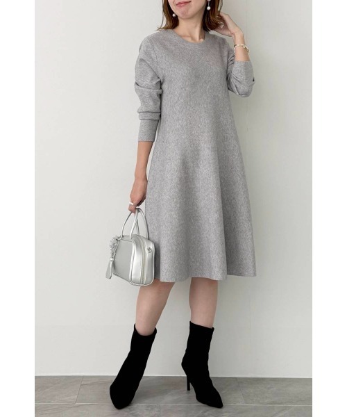 M.deux（エムドゥ）の「●2wayフレアニットワンピース●（ワンピース・レディース・ベージュ/グレー/ブラック・MEDIUM）」の7枚目の写真