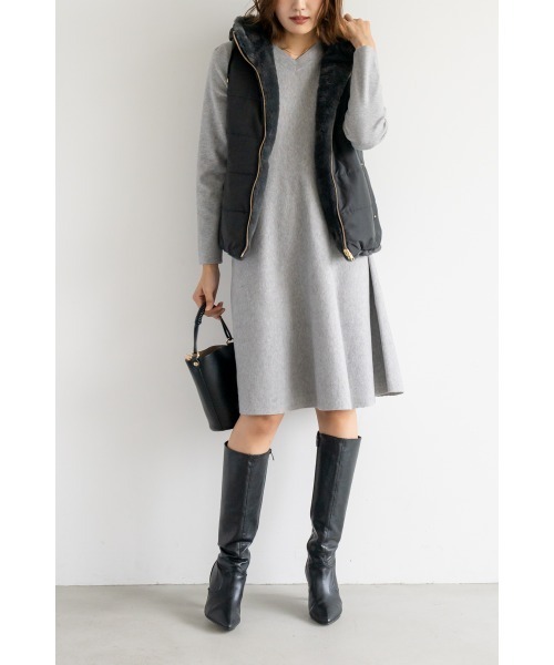 M.deux（エムドゥ）の「●2wayフレアニットワンピース●（ワンピース・レディース・ベージュ/グレー/ブラック・MEDIUM）」の16枚目の写真