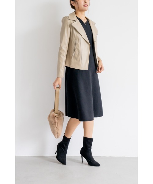 M.deux（エムドゥ）の「●2wayフレアニットワンピース●（ワンピース・レディース・ベージュ/グレー/ブラック・MEDIUM）」の17枚目の写真