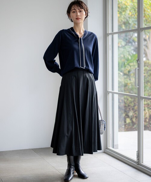 セール】【洗える】ウーステッドウール ボウタイ ニット（ニット