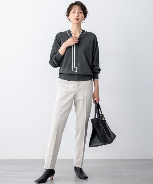 セール】【洗える】ウーステッドウール ボウタイ ニット（ニット