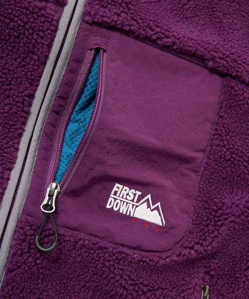 FIRST DOWN（ファーストダウン）の「ボアジャケット（ブルゾン・メンズ・ブラック/トップグレー/セージグリーン/オートミール/ネイビー/パープル・L/M/S/XL）」の14枚目の写真