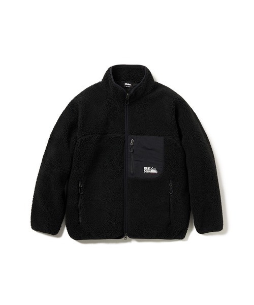 FIRST DOWN（ファーストダウン）の「ボアジャケット（ブルゾン・メンズ・ブラック/トップグレー/セージグリーン/オートミール/ネイビー/パープル・L/M/S/XL）」の7枚目の写真