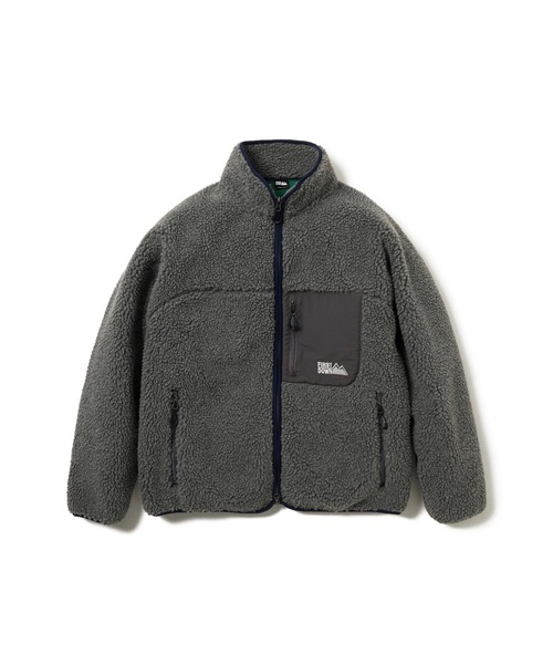 FIRST DOWN（ファーストダウン）の「ボアジャケット（ブルゾン・メンズ・ブラック/トップグレー/セージグリーン/オートミール/ネイビー/パープル・L/M/S/XL）」の8枚目の写真