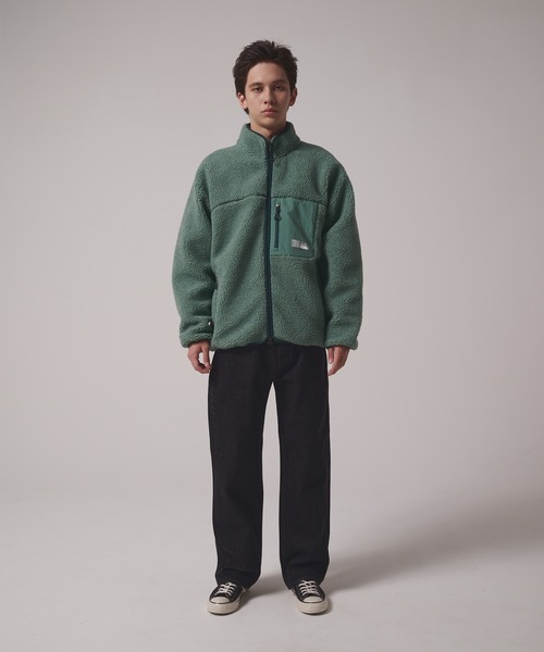 FIRST DOWN（ファーストダウン）の「ボアジャケット（ブルゾン・メンズ・ブラック/トップグレー/セージグリーン/オートミール/ネイビー/パープル・L/M/S/XL）」の22枚目の写真