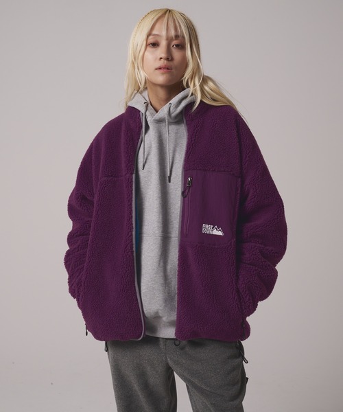 FIRST DOWN（ファーストダウン）の「ボアジャケット（ブルゾン・メンズ・ブラック/トップグレー/セージグリーン/オートミール/ネイビー/パープル・L/M/S/XL）」の20枚目の写真