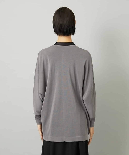 MICHEL KLEIN(ミッシェル・クラン)の「ドルマンスリーブトッパーカーディガン(カーディガン/ボレロ・レディース・グレー/ブラック・38)」の7枚目の写真
