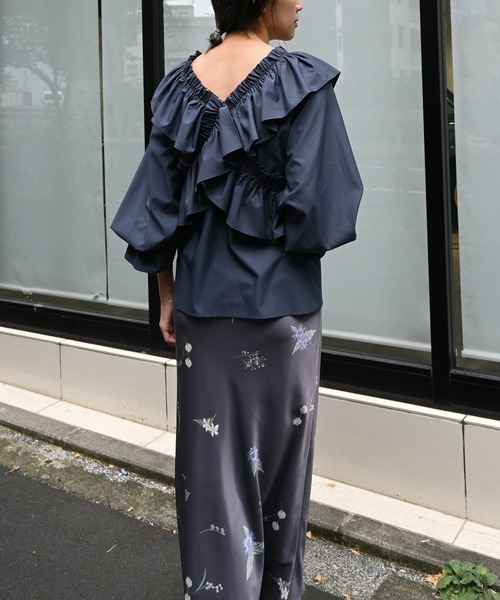 WILLFULLY(ウィルフリー)の「multi flower print bustier skirt SET UP(セットアップ・レディース・ブラック/チャコール・FREE)」の21枚目の写真