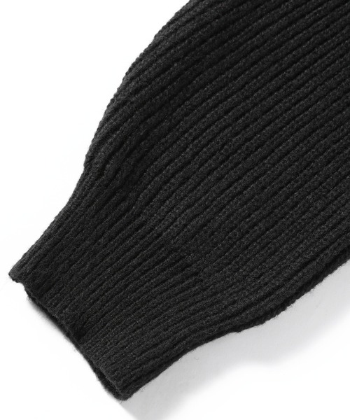 TOBEE（トゥビー）の「【TOBEE】ダブルジップ ニット パーカー/ レイヤード フーディー 長袖（パーカー・メンズ・ダークグレー/ブラック・X-LARGE/LARGE/MEDIUM）」の6枚目の写真