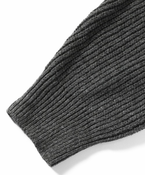 TOBEE（トゥビー）の「【TOBEE】ダブルジップ ニット パーカー/ レイヤード フーディー 長袖（パーカー・メンズ・ダークグレー/ブラック・X-LARGE/LARGE/MEDIUM）」の10枚目の写真