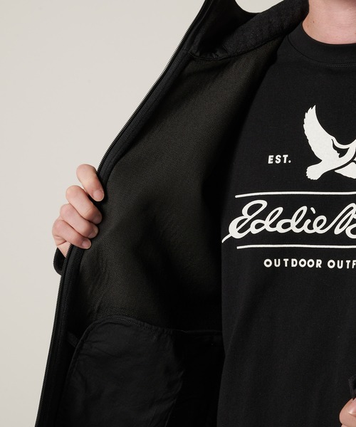 Eddie Bauer(エディーバウアー)の「ボンディング ウール ジップフーディ(ブルゾン・メンズ・ダークネイビー/チャコールグレー・XXL/XL/L/M/S)」の14枚目の写真