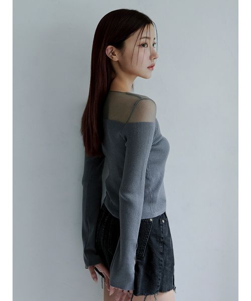 Stylevoice for xxx(スタイルヴォイスフォー)の「<maronさんコラボ>アシンメトリーシアードッキングニットカーディガン(カーディガン/ボレロ・レディース・ブラウン/グレー/ブラック・F)」の10枚目の写真