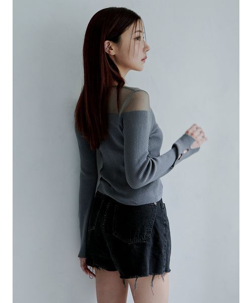 Stylevoice for xxx(スタイルヴォイスフォー)の「<maronさんコラボ>アシンメトリーシアードッキングニットカーディガン(カーディガン/ボレロ・レディース・ブラウン/グレー/ブラック・F)」の11枚目の写真