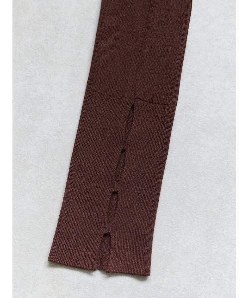 Stylevoice for xxx(スタイルヴォイスフォー)の「<maronさんコラボ>アシンメトリーシアードッキングニットカーディガン(カーディガン/ボレロ・レディース・ブラウン/グレー/ブラック・F)」の9枚目の写真