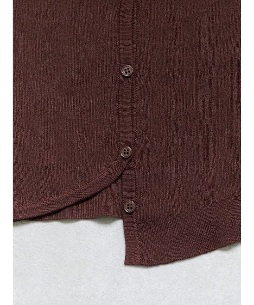 Stylevoice for xxx(スタイルヴォイスフォー)の「<maronさんコラボ>アシンメトリーシアードッキングニットカーディガン(カーディガン/ボレロ・レディース・ブラウン/グレー/ブラック・F)」の5枚目の写真