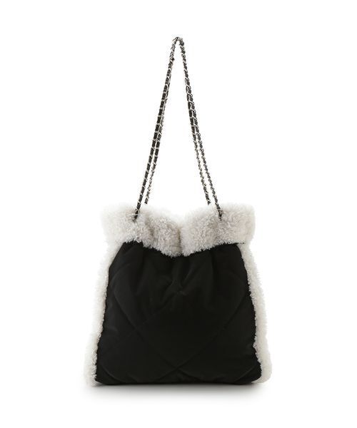 SNIDEL（スナイデル）の「【WEB限定/ボアコレクション】キルティングチェーンバッグ（ハンドバッグ・レディース・グレー/ブラック/ブラウン/ピンク・F）」の22枚目の写真