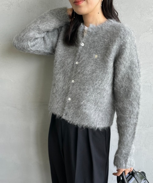 GYMPHLEX/ジムフレックス] ロゴ刺繍 クルーネック ショート丈