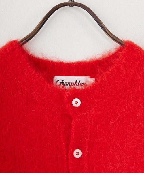 GYMPHLEX/ジムフレックス] ロゴ刺繍 クルーネック ショート丈 シャギー