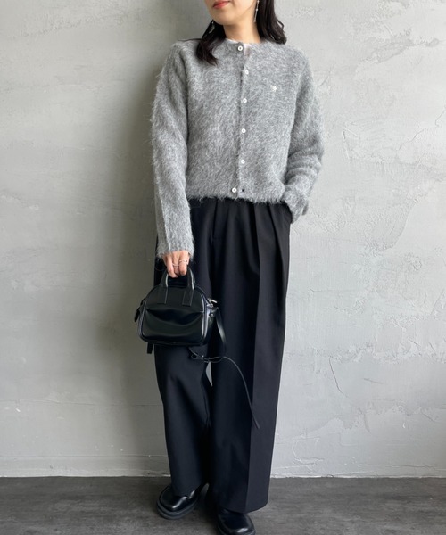 セール】[GYMPHLEX/ジムフレックス] ロゴ刺繍 クルーネック ショート丈