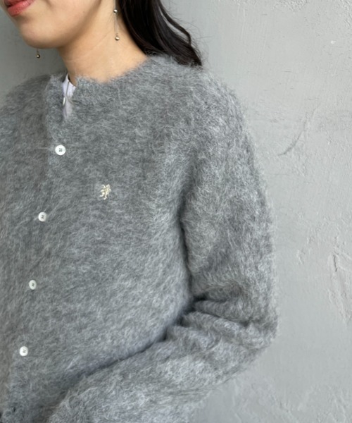 GYMPHLEX/ジムフレックス] ロゴ刺繍 クルーネック ショート丈