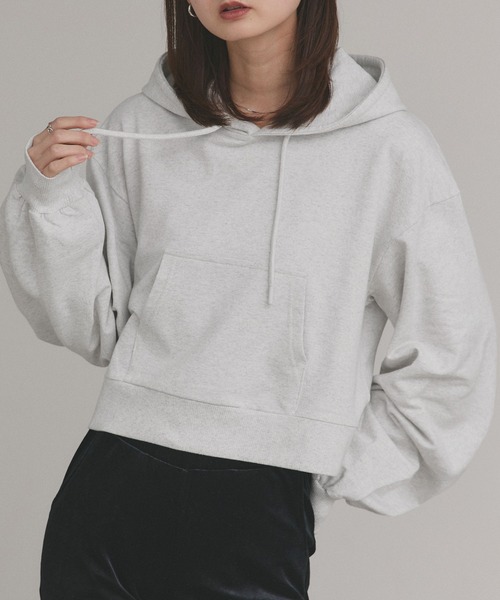 ad thie(アドティエ)の「スウェット プルパーカー(パーカー・レディース・杢グレー/オートミール/チャコール/ブラウン/レッド/ブラック・MEDIUM/LARGE)」の5枚目の写真