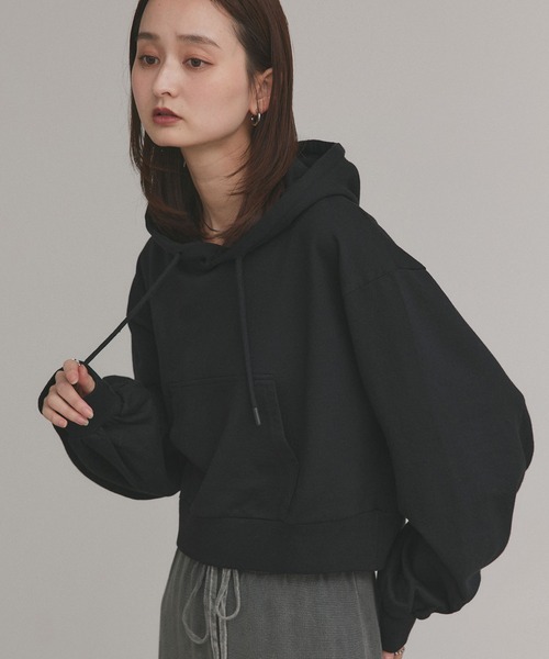 ad thie(アドティエ)の「スウェット プルパーカー(パーカー・レディース・杢グレー/オートミール/チャコール/ブラウン/レッド/ブラック・MEDIUM/LARGE)」の9枚目の写真