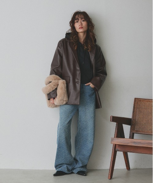 ad thie(アドティエ)の「スウェット プルパーカー(パーカー・レディース・杢グレー/オートミール/チャコール/ブラウン/レッド/ブラック・MEDIUM/LARGE)」の12枚目の写真