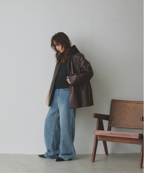 ad thie(アドティエ)の「スウェット プルパーカー(パーカー・レディース・杢グレー/オートミール/チャコール/ブラウン/レッド/ブラック・MEDIUM/LARGE)」の13枚目の写真