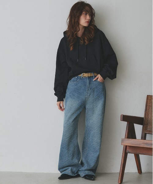 ad thie(アドティエ)の「スウェット プルパーカー(パーカー・レディース・杢グレー/オートミール/チャコール/ブラウン/レッド/ブラック・MEDIUM/LARGE)」の14枚目の写真