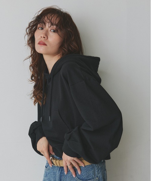 ad thie(アドティエ)の「スウェット プルパーカー(パーカー・レディース・杢グレー/オートミール/チャコール/ブラウン/レッド/ブラック・MEDIUM/LARGE)」の16枚目の写真