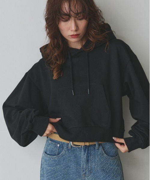 ad thie(アドティエ)の「スウェット プルパーカー(パーカー・レディース・杢グレー/オートミール/チャコール/ブラウン/レッド/ブラック・MEDIUM/LARGE)」の18枚目の写真