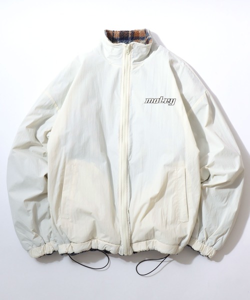 セール】Reversible Blouson/2WAY オーバーサイズ ナイロン×チェック