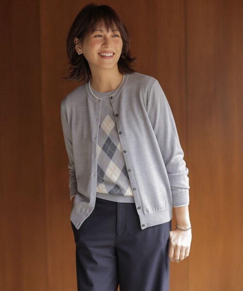J.PRESS Ladies（J.プレス レディス）の「ジョーゼット裏起毛 ワイド パンツ（その他パンツ・レディース・グレー系/ネイビー系・XS/S）」の19枚目の写真