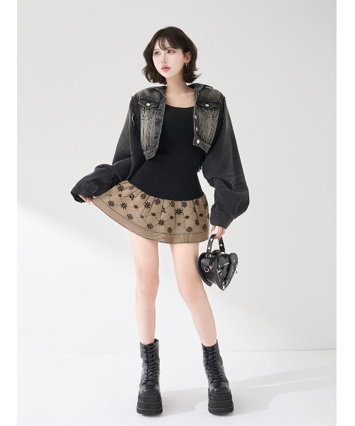 アンサンブルスノーロゴニットミニワンピース（ワンピース）｜Darich