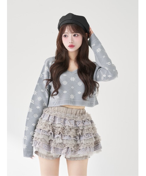 アンサンブルスノーロゴニットミニワンピース（ワンピース）｜Darich