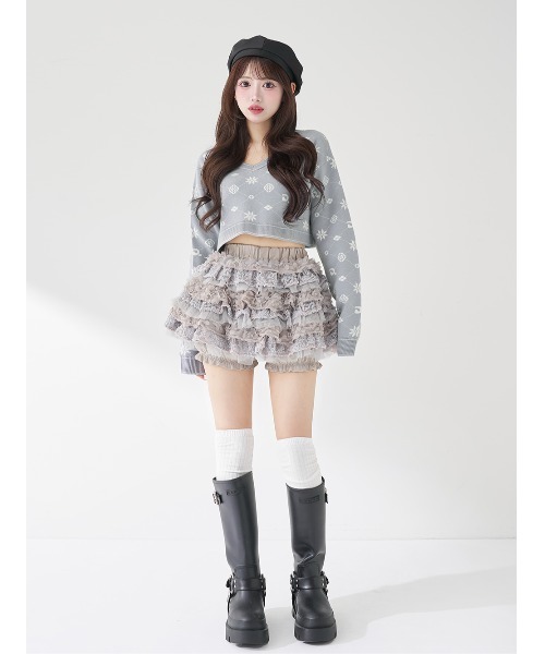 アンサンブルスノーロゴニットミニワンピース（ワンピース）｜Darich