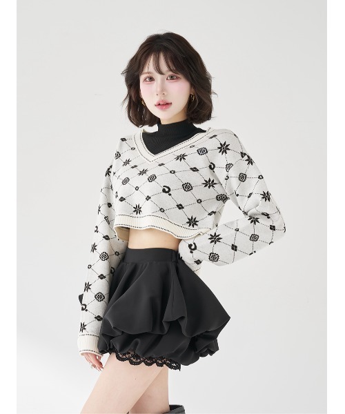 アンサンブルスノーロゴニットミニワンピース（ワンピース）｜Darich