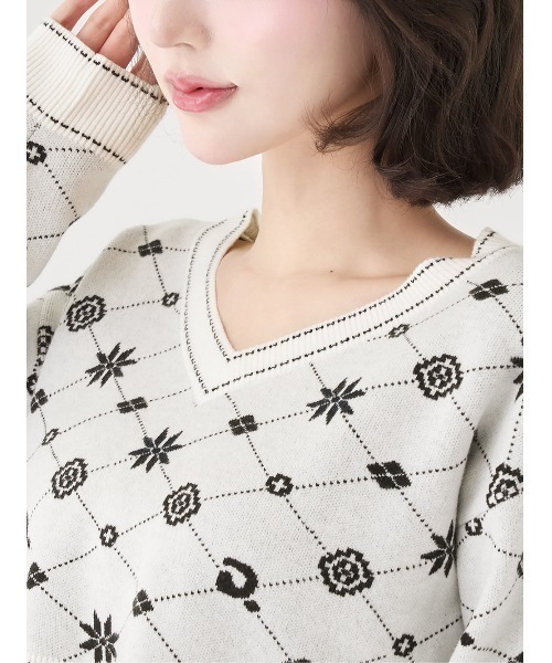 アンサンブルスノーロゴニットミニワンピース（ワンピース）｜Darich