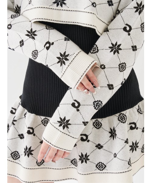 アンサンブルスノーロゴニットミニワンピース（ワンピース）｜Darich