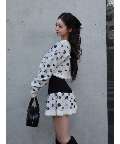 アンサンブルスノーロゴニットミニワンピース（ワンピース）｜Darich